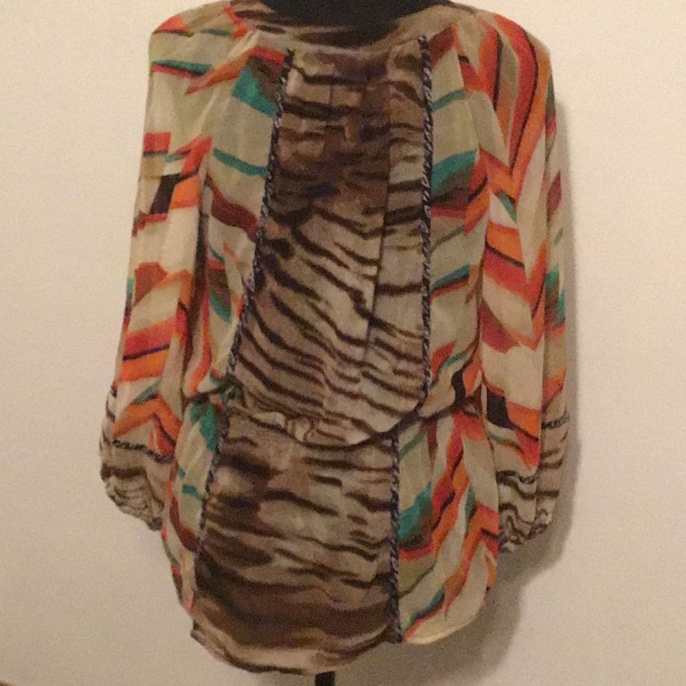 Multicolor drawstring top - Picture 3 of 3